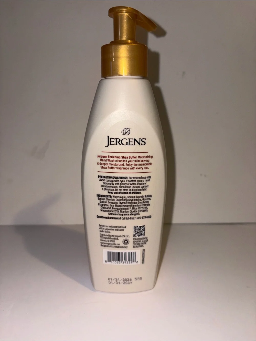 Jergens Hand Wash Enriching Shea Butter Liquid Soap 8.45 oz Set Of 3